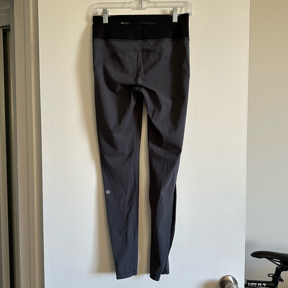 Lululemon Athletica Blue Tied/Black Gray Smooth Stride Tight Leggings size 6 - Picture 12 of 16